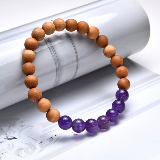 Terra Gem™ Amethyst & Sandelholz Armband – 8 mm
