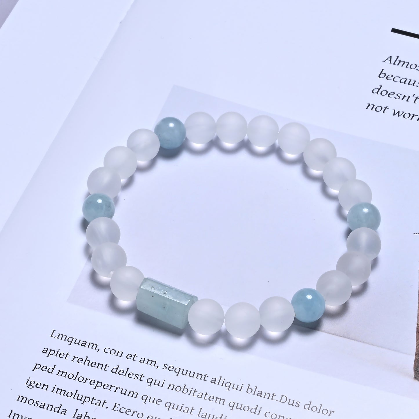 Terra Gem™ Bergkristall & Aquamarin Armband – 8 mm