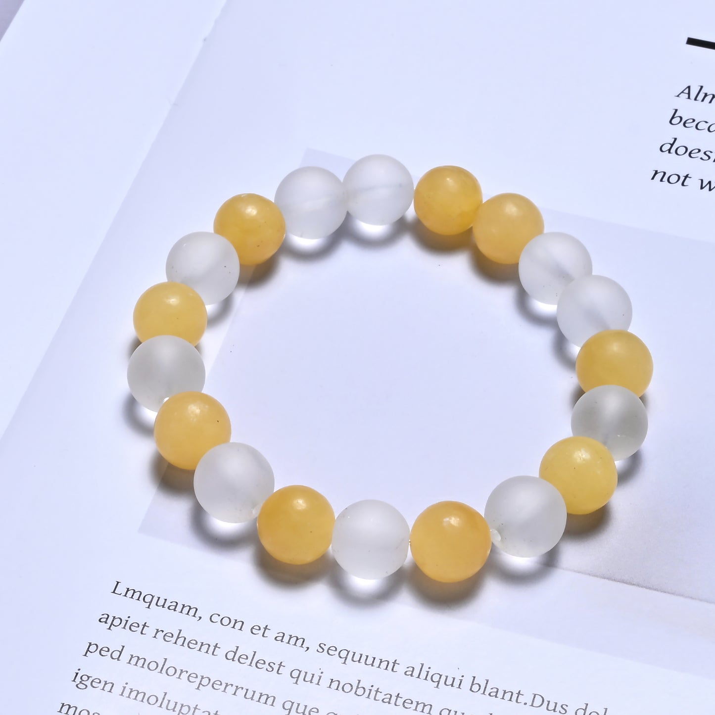 Terra Gem™ Orange Calcit & Bergkristall Armband – 10 mm