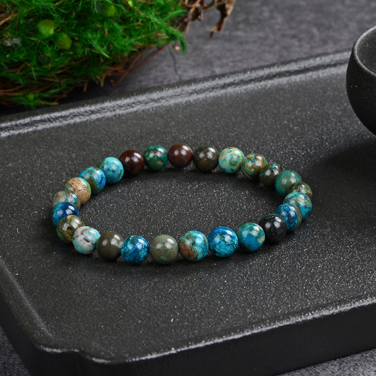 Terra Gem™ Chrysokoll Armband – 8 mm