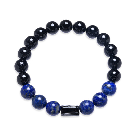 Terra Gem™ Schörl & Lapis Lazuli Armband – 10 mm