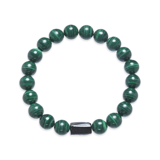 Terra Gem™ Malachit & Schörl Armband – 10 mm
