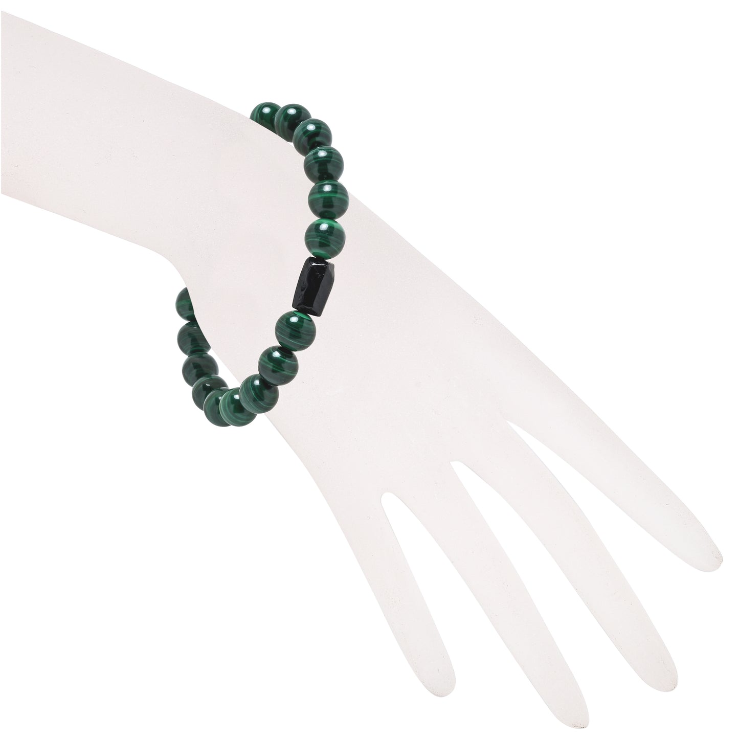 Terra Gem™ Malachit & Schörl Armband – 10 mm