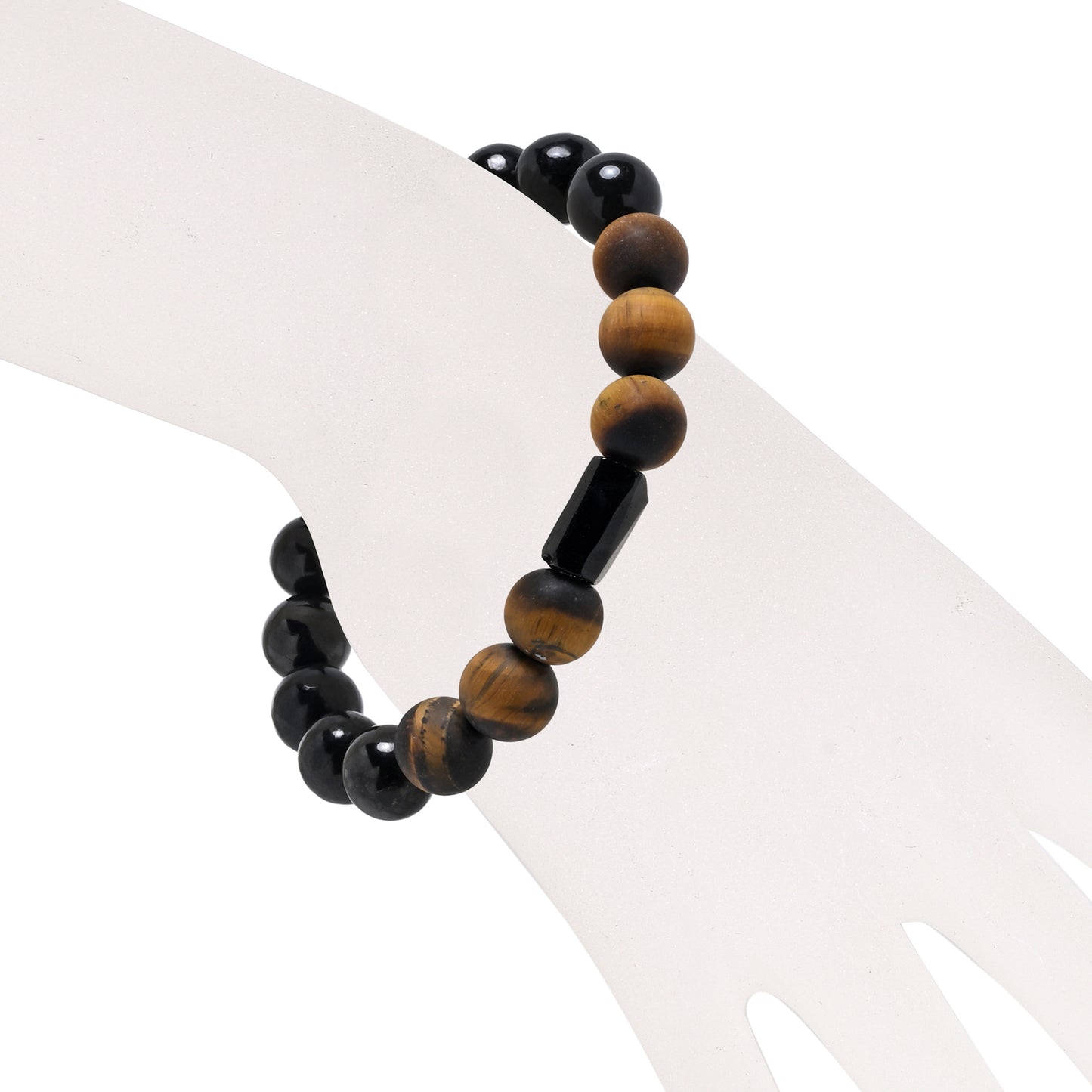 Terra Gem™ Schungit, Tigerauge & Schörl Armband – 10 mm