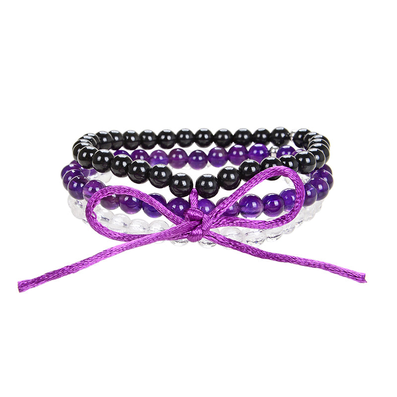 Terra Gem™ Armband-Set Guardian – Amethyst · Bergkristall · Schörl