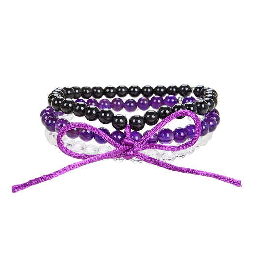 Terra Gem™ Armband-Set Guardian – Amethyst · Bergkristall · Schörl