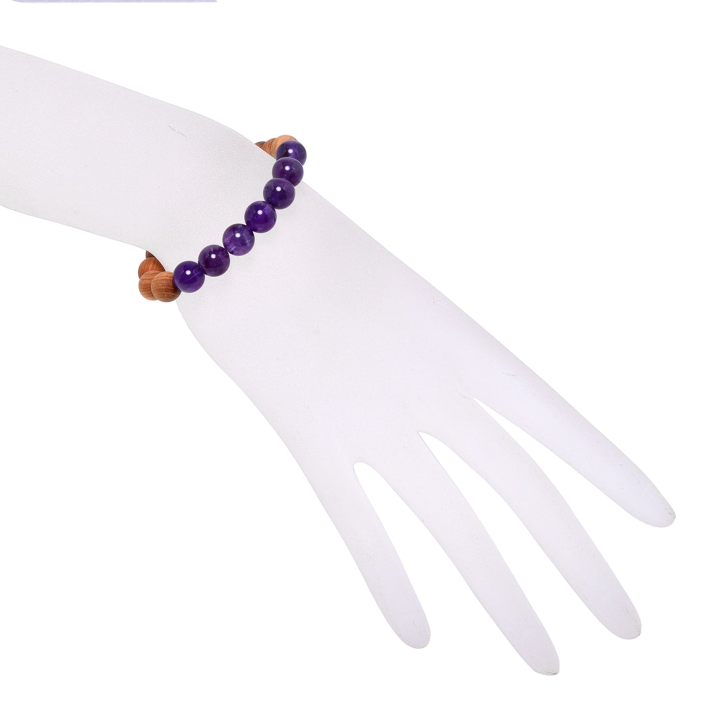Terra Gem™ Amethyst & Sandelholz Armband – 8 mm