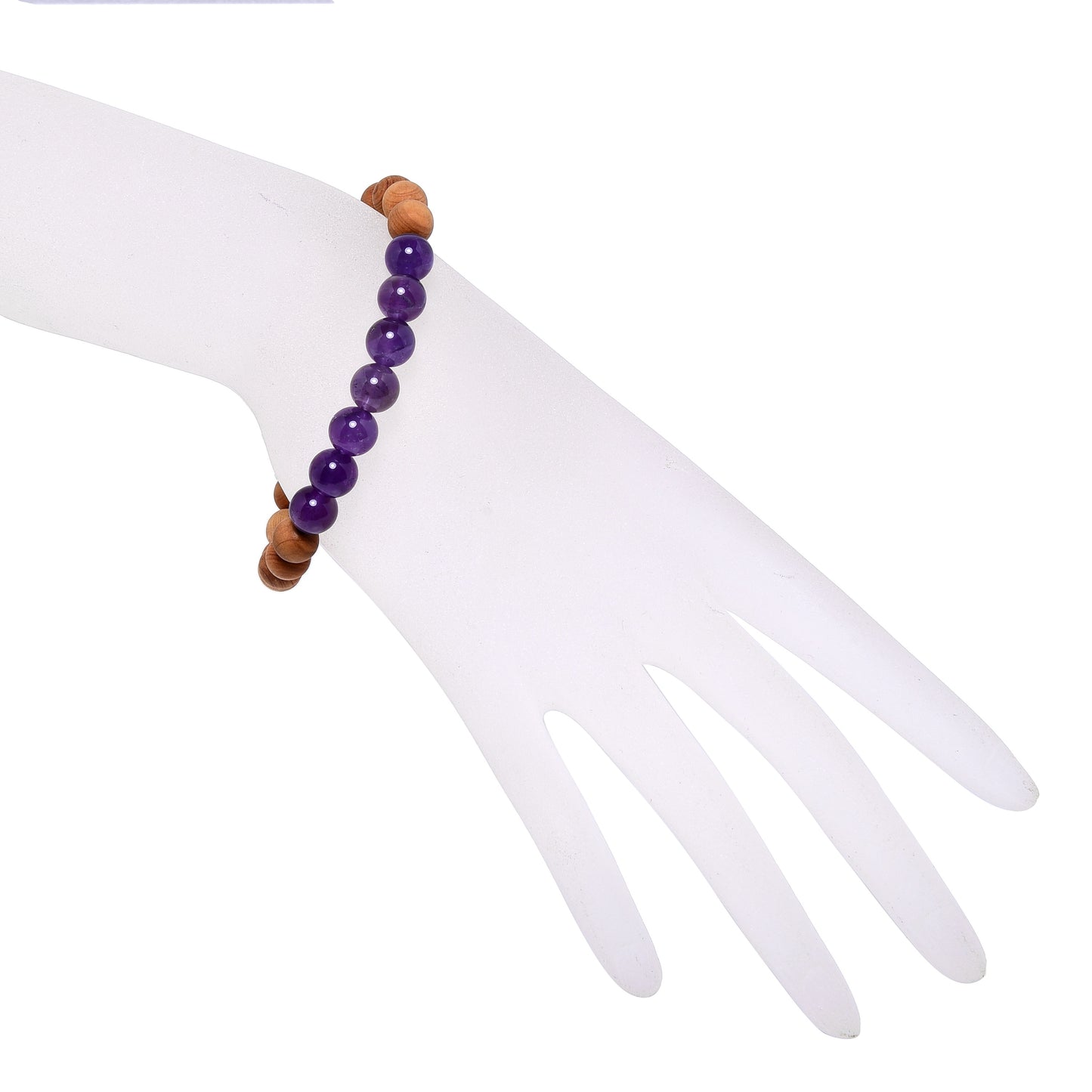 Terra Gem™ Amethyst & Sandelholz Armband – 8 mm