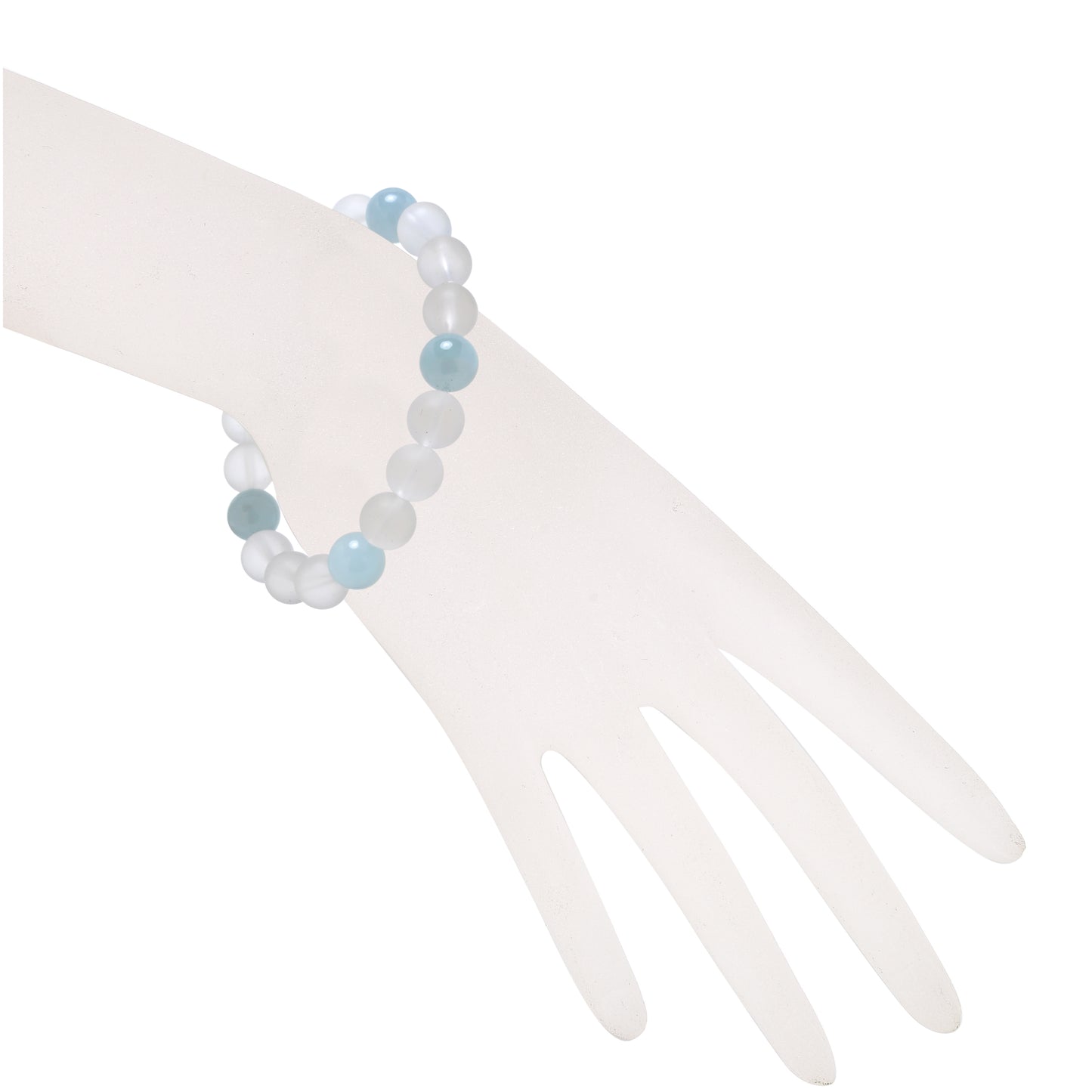 Terra Gem™ Bergkristall & Aquamarin Armband – 10 mm