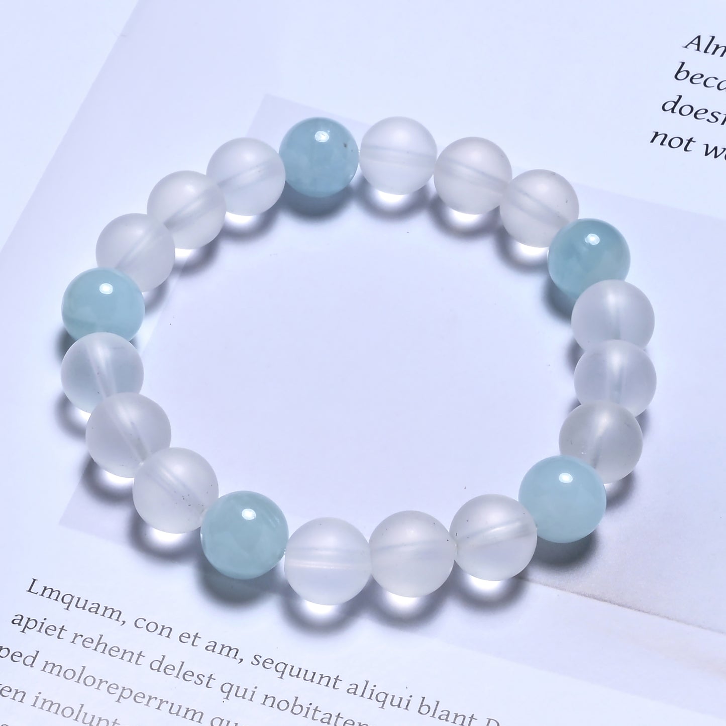 Terra Gem™ Bergkristall & Aquamarin Armband – 10 mm