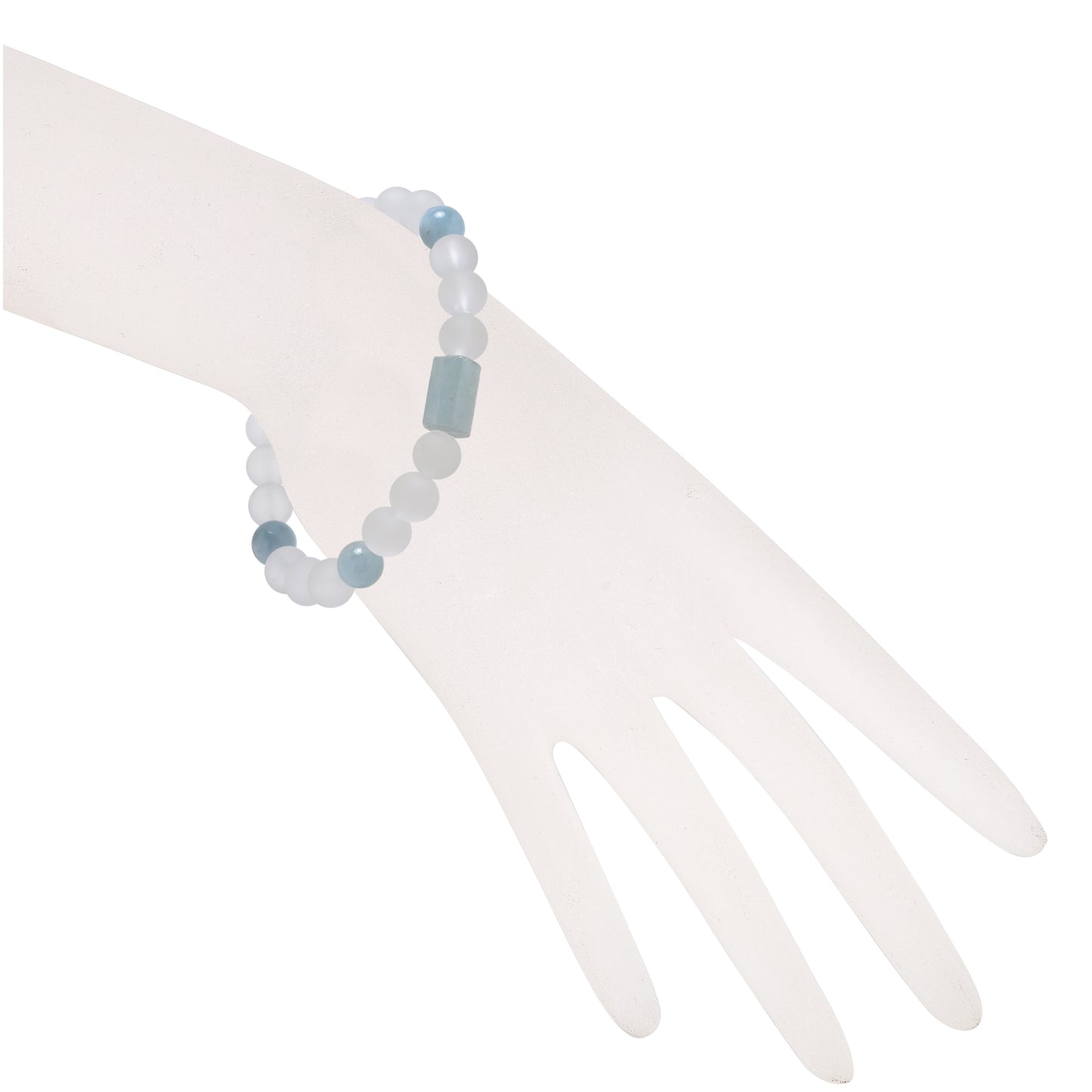 Terra Gem™ Bergkristall & Aquamarin Armband – 8 mm