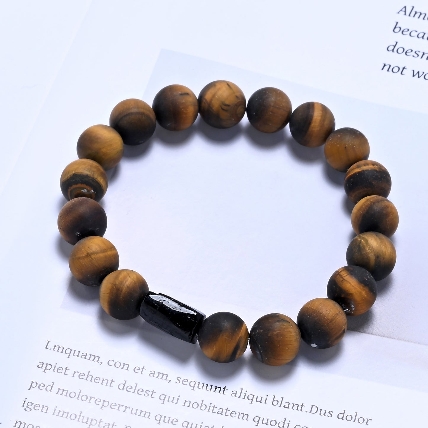 Terra Gem™ Tigerauge & Schörl Armband – 10 mm