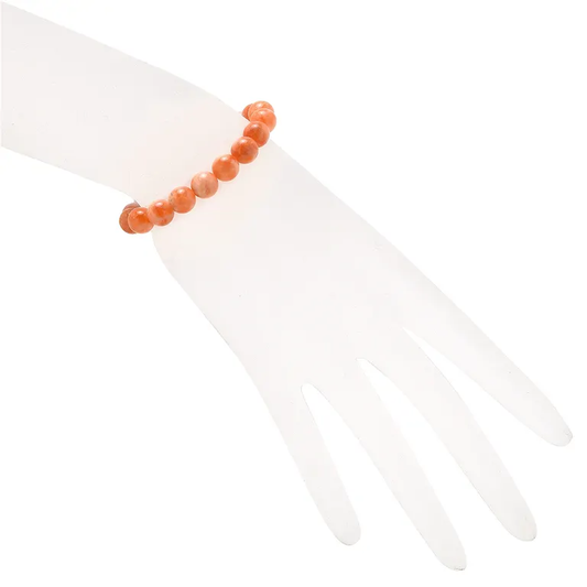 Terra Gem™ Orangeroter Calcit Armband – 8 mm