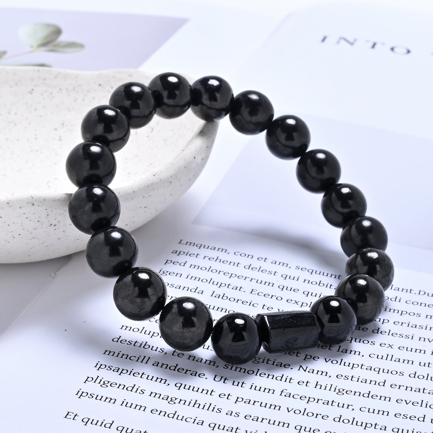 Terra Gem™ Schungit & Schörl Armband – 10 mm