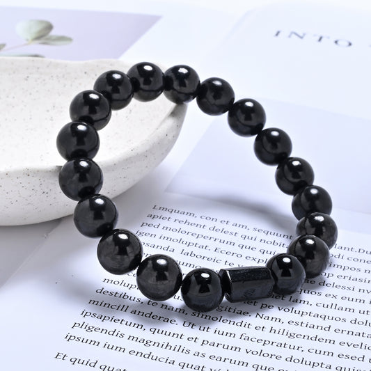 Terra Gem™ Schungit & Schörl Armband – 10 mm
